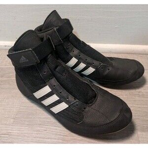 Adidas HVC 2 Wrestling Shoes Men’s Size 9 MMA Boxing Gum Soles AQ3325 NO LACES